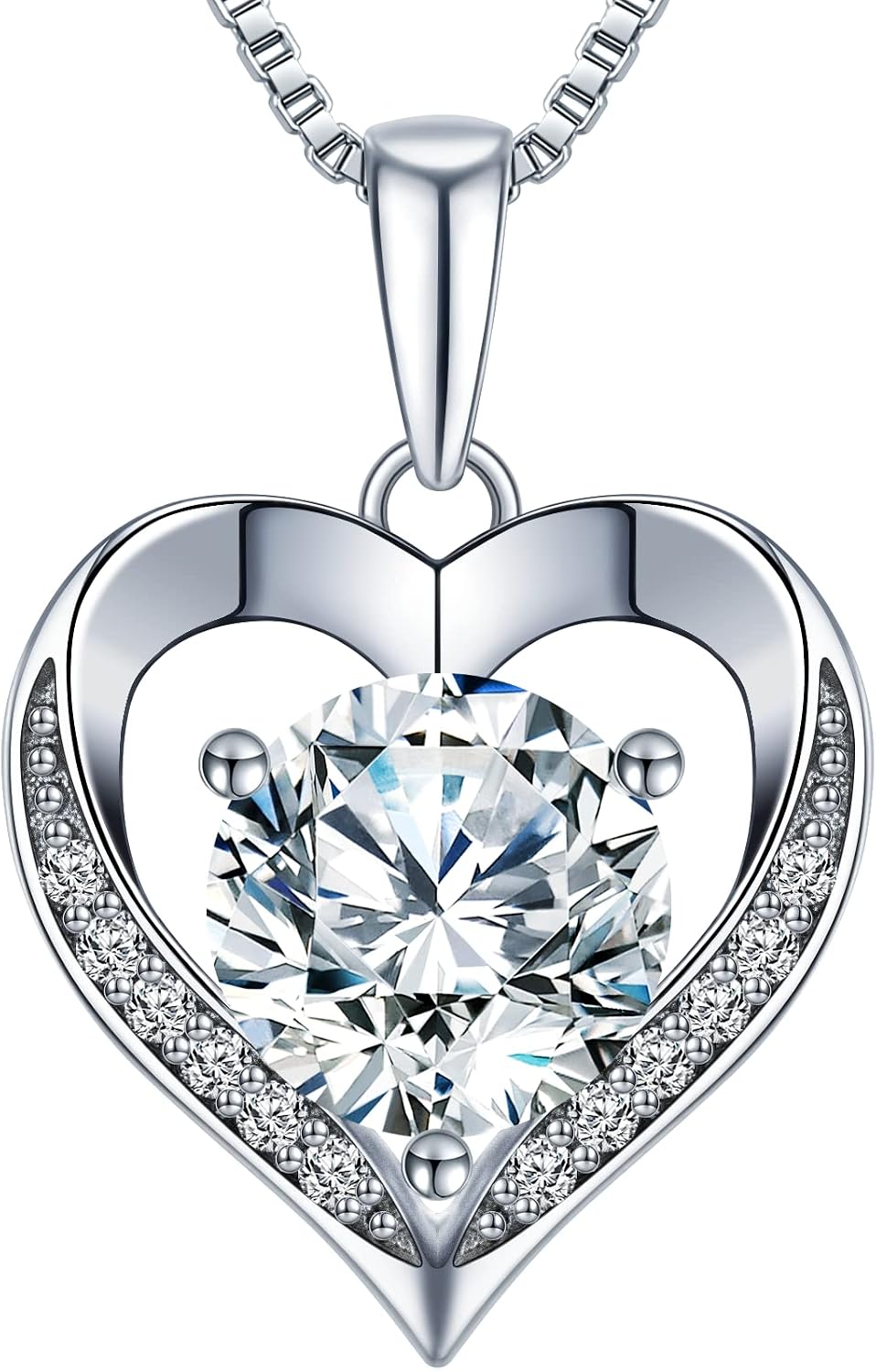 ONLYLIKE Heart Pendant Necklace Gifts for Wife, Engraved 'I LOVE YOU' Gift for Wife, 1-3